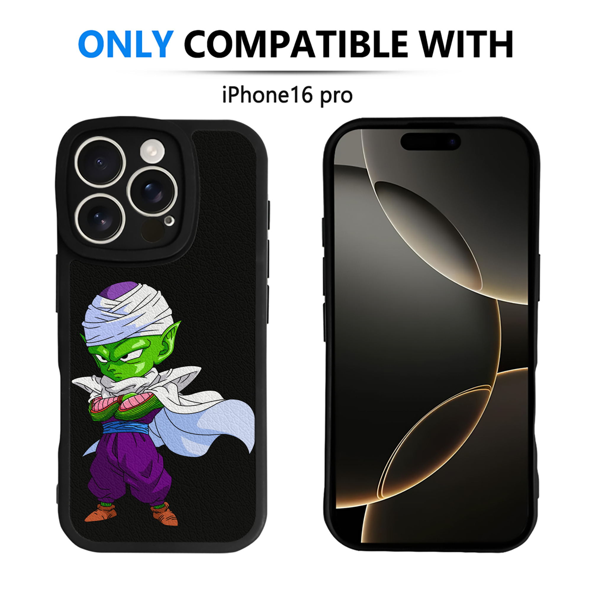 （画像用） ドラゴンボール ピッコロ DRAGON BALL Piccolo 【iPhone 16シリーズ対応】シリコンスマホケース（レザー調） 材質：シリコン